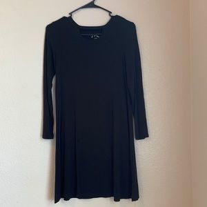 Large black long sleeve dress